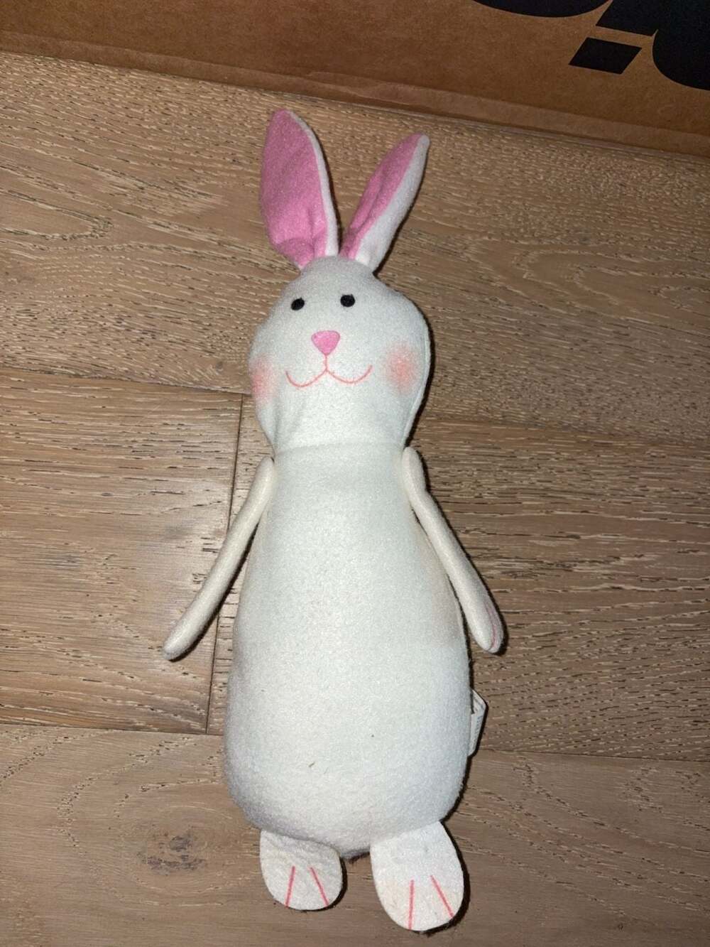 Rare Easter Bunny White Rabbit 14" Weighted Bottom Plush Decor-Brand New-SHIP 24